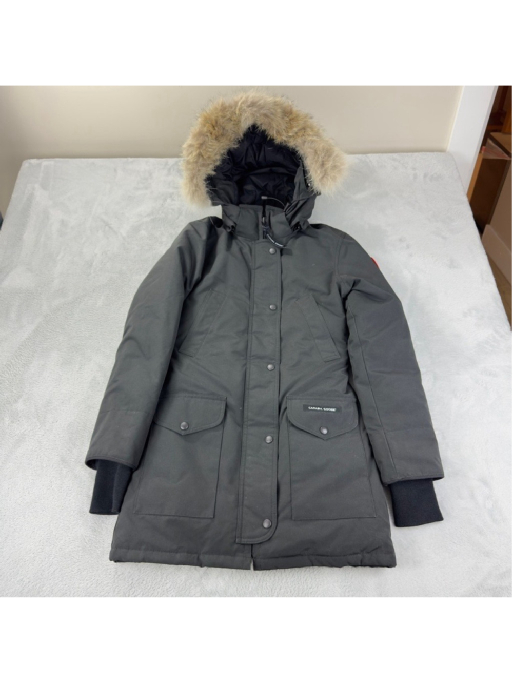 Canada Goose Women's Size 2XS Trillium Parka Heritage Black 6660L Style Number
